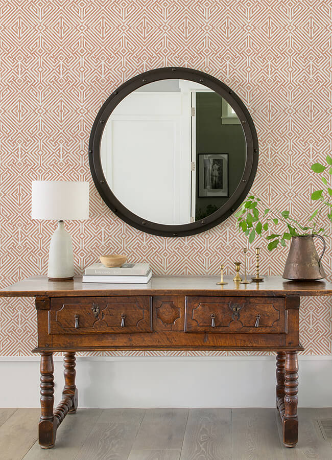 lyon-coral-geometric-key-wallpaper-york-wallcoverings-4120-26848 - York Wallcoverings Papel pintado