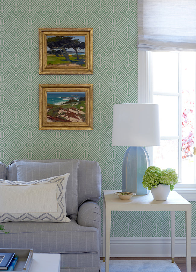 lyon-green-geometric-key-wallpaper-york-wallcoverings-4120-26850 - York Wallcoverings Papel pintado