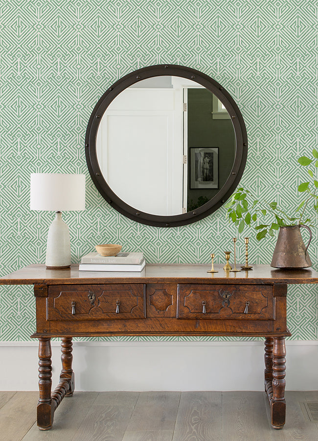 lyon-green-geometric-key-wallpaper-york-wallcoverings-4120-26850 - York Wallcoverings Papel pintado
