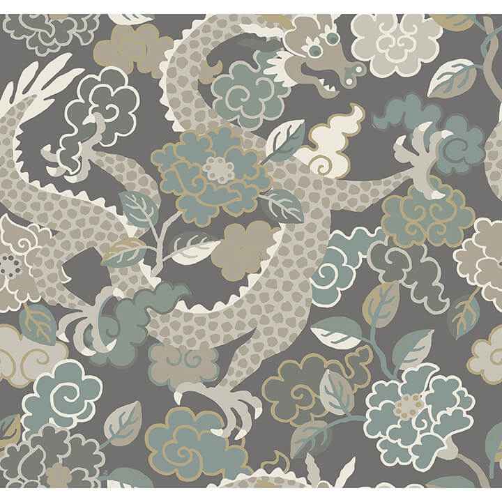 Yanci Stone Dragon Wallpaper - York Wallcoverings - 4120-72006