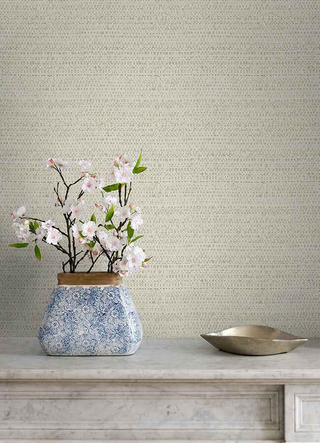 Balantine Bone Weave Wallpaper - York Wallcoverings - 4071-70054 - York Wallcoverings Wallpaper