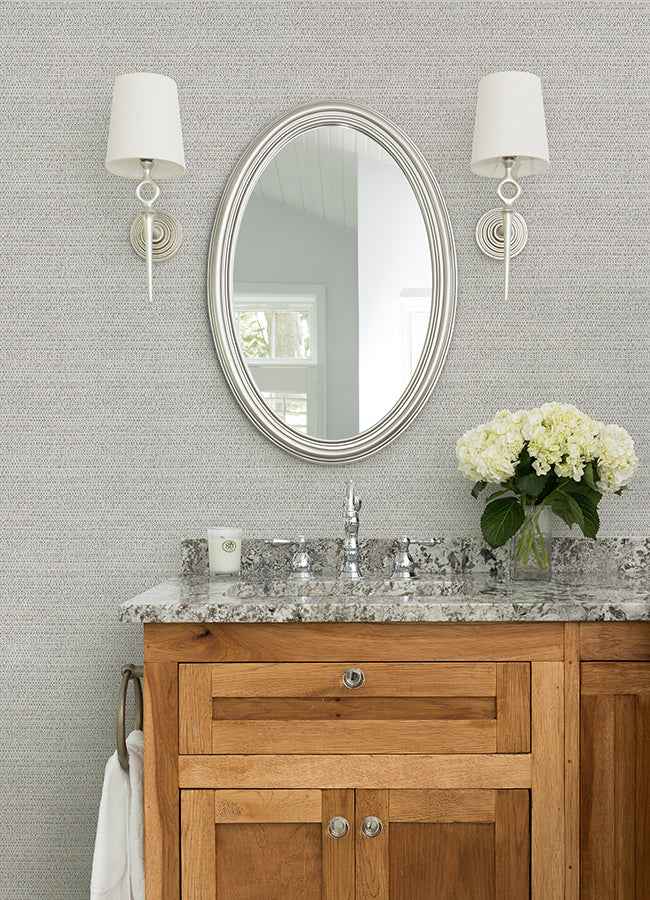 Balantine Grey Weave Wallpaper - York Wallcoverings - 4071-70058 - York Wallcoverings Wallpaper