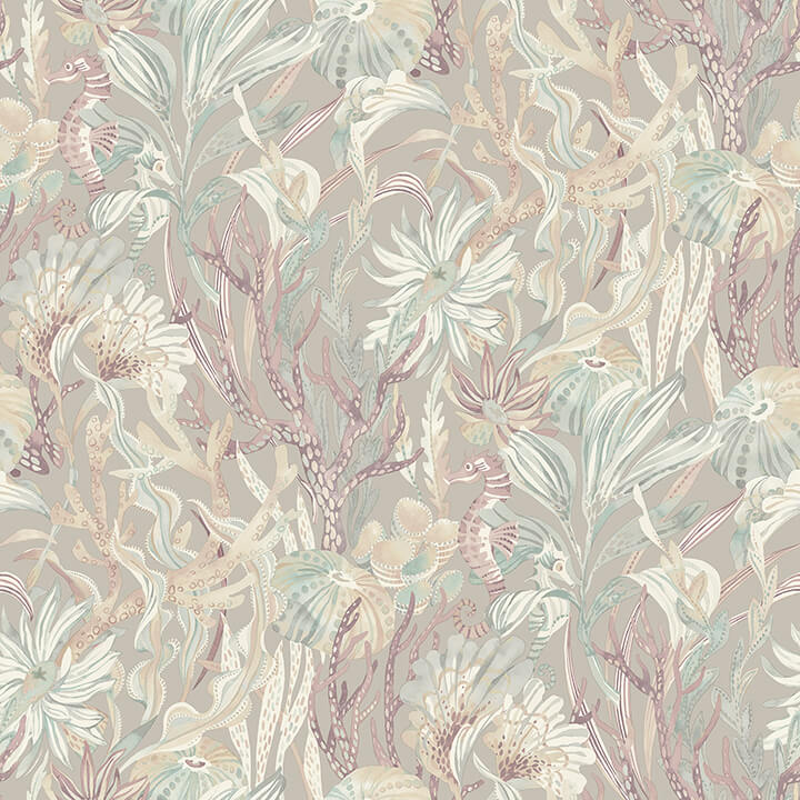 kelp-garden-mauve-tropical-reef-wallpaper-york-wallcoverings-4071-71002 - York Wallcoverings Wallpaper