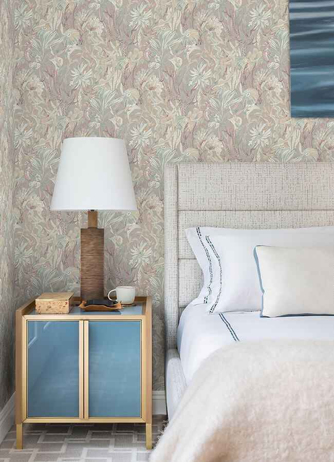 Kelp Garden Mauve Tropical Reef Wallpaper - York Wallcoverings - 4071-71002 - York Wallcoverings Wallpaper