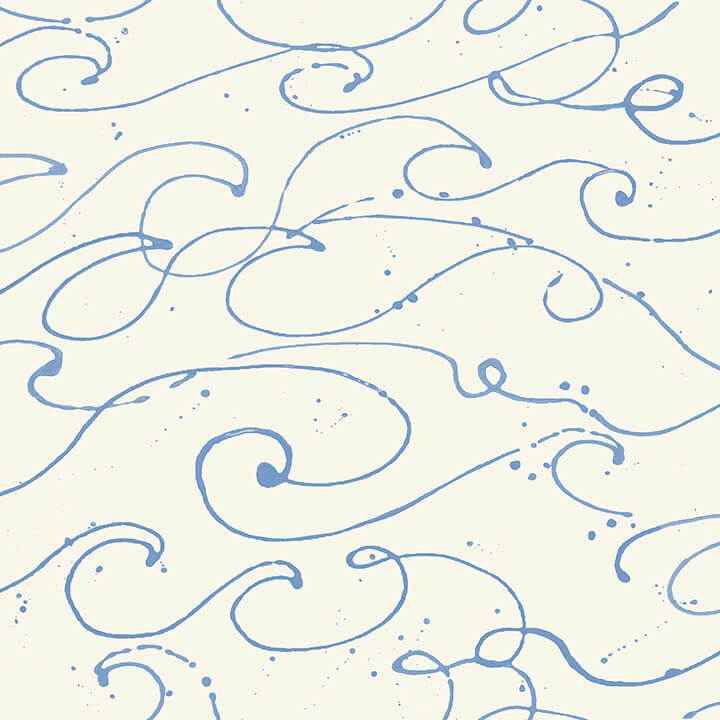 Kuroshio Light Blue Ocean Wave Wallpaper - York Wallcoverings - 4071-71005 - York Wallcoverings Wallpaper