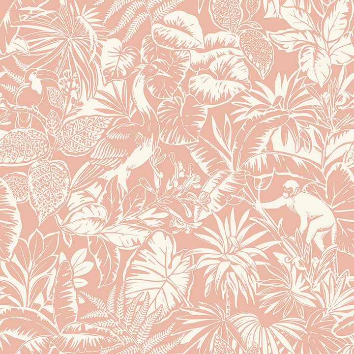 corcovado-coral-jungle-jamboree-wallpaper-york-wallcoverings-4071-71010 - York Wallcoverings Papel pintado
