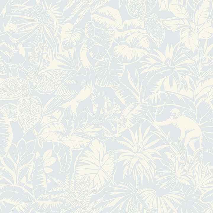 Corcovado Light Blue Jungle Jamboree Wallpaper - York Wallcoverings - 4071-71012