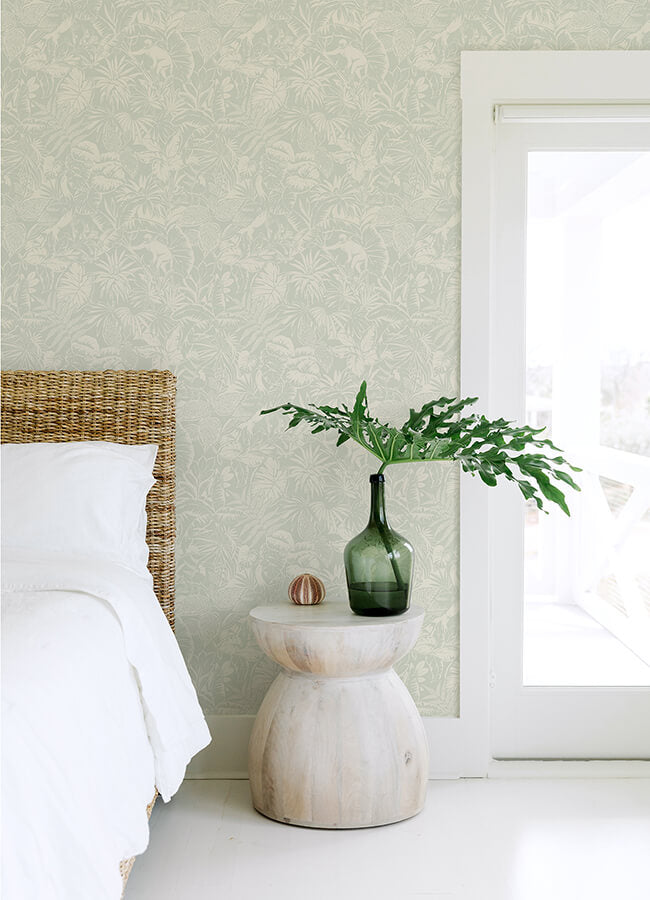 corcovado-aqua-jungle-jamboree-wallpaper-york-wallcoverings-4071-71013 - York Wallcoverings Papel pintado