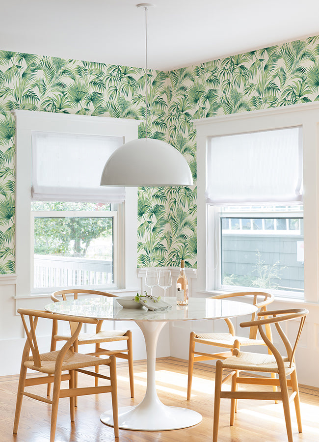 manaus-green-palm-frond-wallpaper-york-wallcoverings-4071-71014 - York Wallcoverings Papel pintado