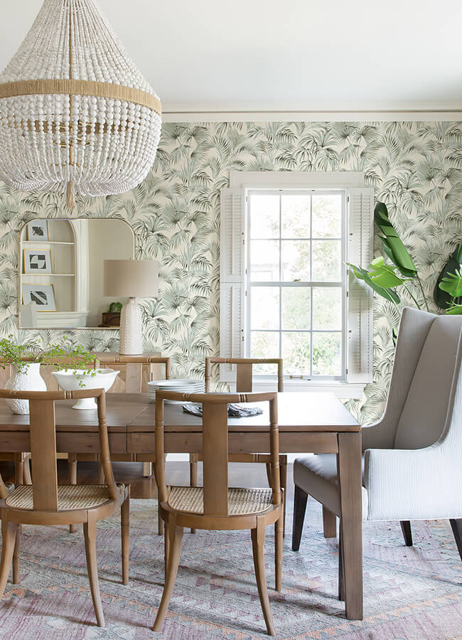 manaus-aqua-palm-frond-wallpaper-york-wallcoverings-4071-71015 - York Wallcoverings Papel pintado
