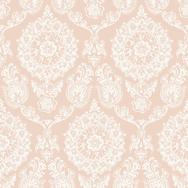helm-damask-blush-floral-medallion-wallpaper-york-wallcoverings-4071-71022 - York Wallcoverings Papel pintado