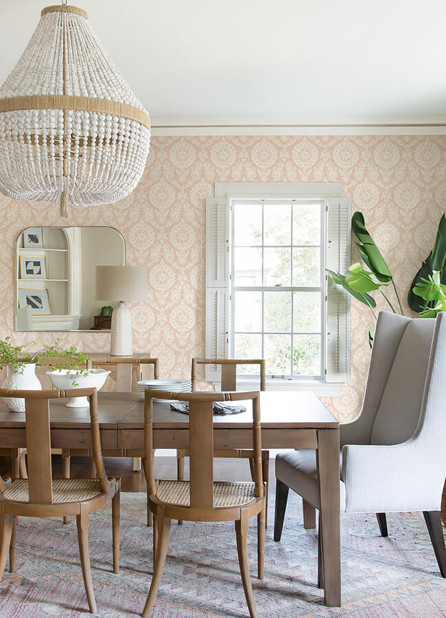 helm-damask-blush-floral-medallion-wallpaper-york-wallcoverings-4071-71022 - York Wallcoverings Papel pintado