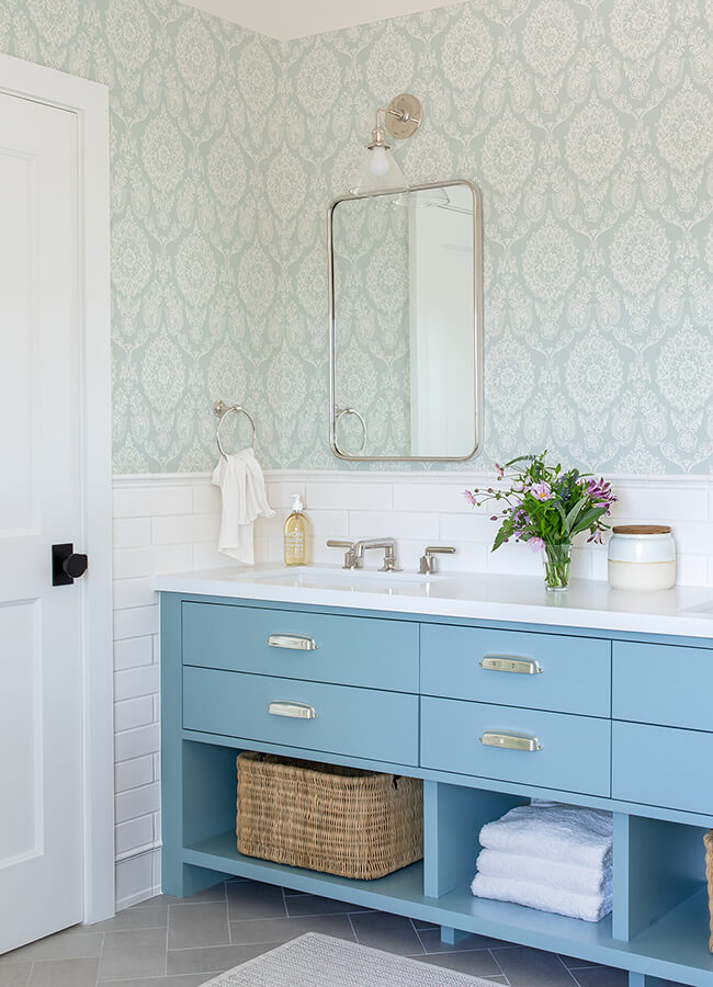 helm-damask-aqua-floral-medallion-wallpaper-york-wallcoverings-4071-71023 - York Wallcoverings Papel pintado