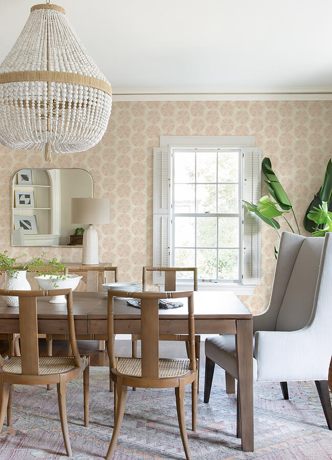 sea-biscuit-peach-sand-dollar-wallpaper-york-wallcoverings-4071-71026 - York Wallcoverings Papel pintado