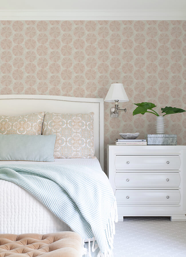 sea-biscuit-peach-sand-dollar-wallpaper-york-wallcoverings-4071-71026 - York Wallcoverings Papel pintado