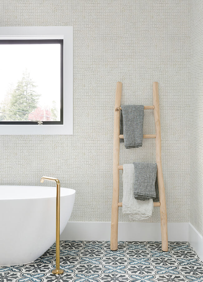 wellen-cream-abstract-rope-wallpaper-york-wallcoverings-4071-71029 - York Wallcoverings Wallpaper
