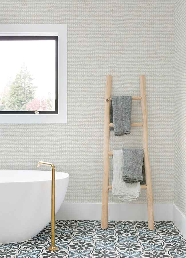 Wellen Cream Abstract Rope Wallpaper - York Wallcoverings - 4071-71029 - York Wallcoverings Wallpaper