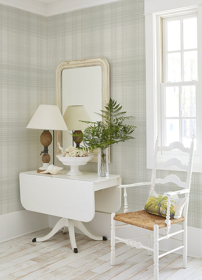 madras-aqua-plaid-wallpaper-york-wallcoverings-4071-71044 - York Wallcoverings Papel pintado