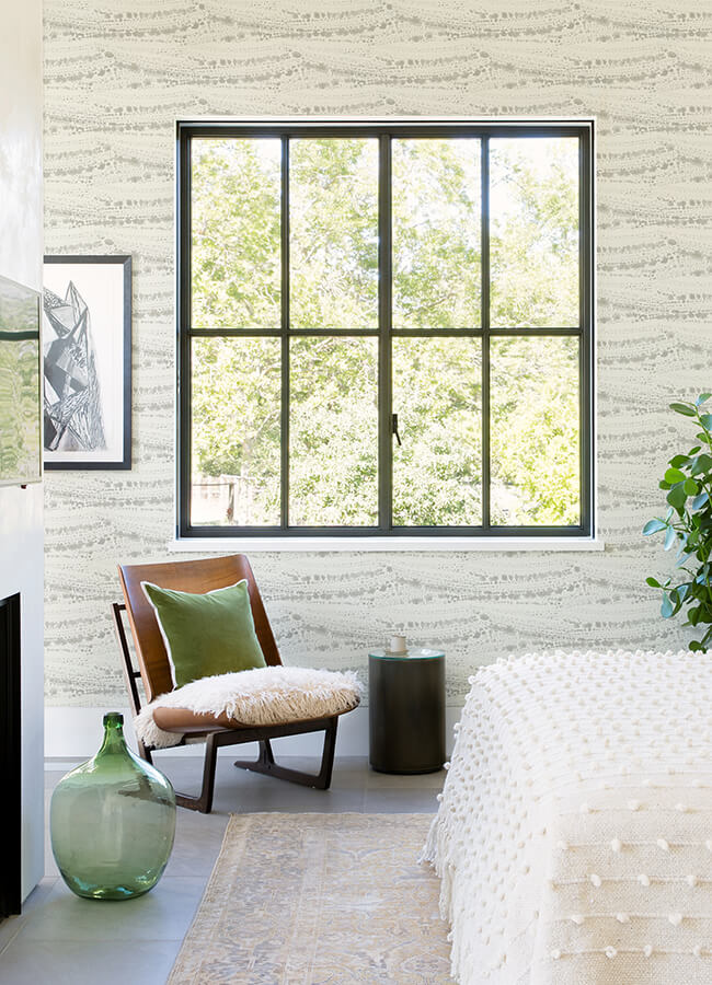rannell-grey-abstract-scallop-wallpaper-york-wallcoverings-4071-71045 - York Wallcoverings Papel pintado