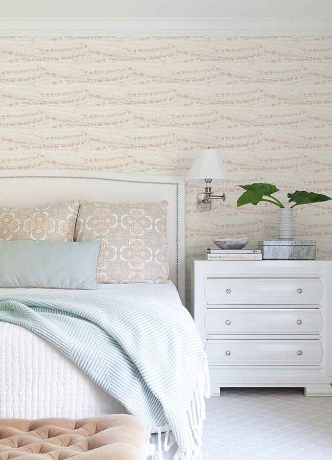 Rannell Peach Abstract Scallop Wallpaper - York Wallcoverings - 4071-71047 - York Wallcoverings Wallpaper