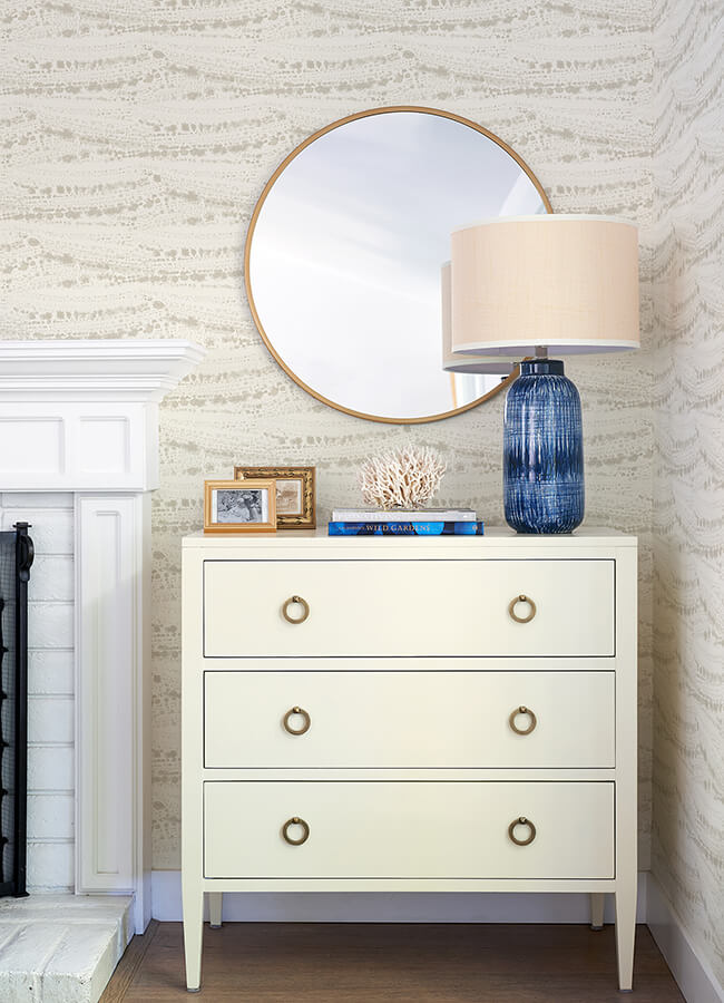 rannell-beige-abstract-scallop-wallpaper-york-wallcoverings-4071-71048 - York Wallcoverings Papel pintado