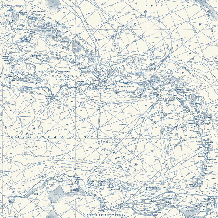 charts-navy-nautical-chart-wallpaper-york-wallcoverings-4071-71056 - York Wallcoverings Papel pintado