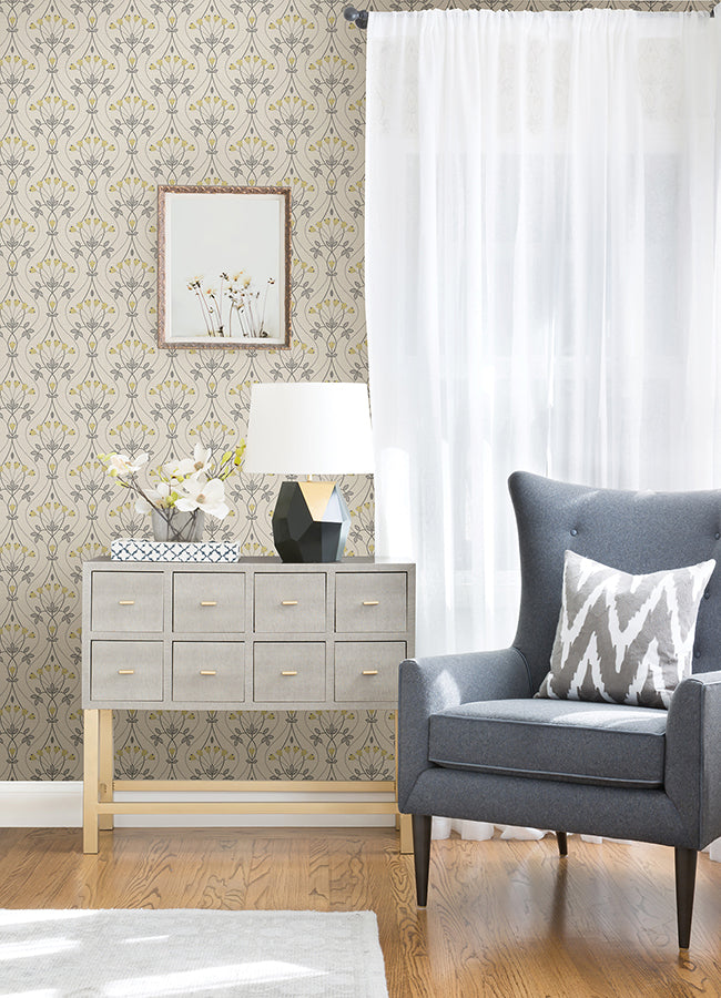 grey-wilder-peel-and-stick-wallpaper-york-wallcoverings-nus4986 - York Wallcoverings Wallpaper
