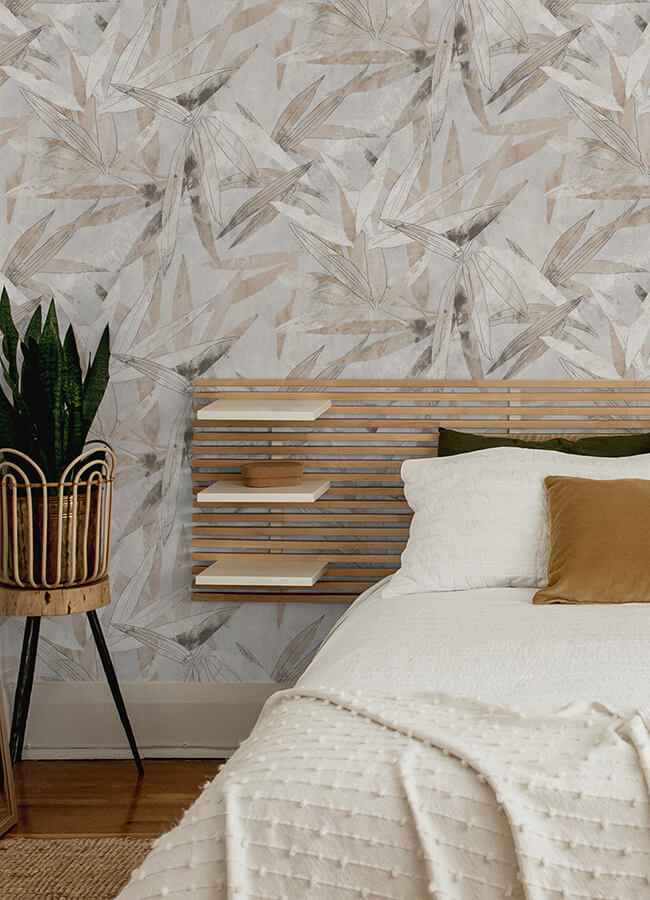 Neutral Bali Bamboo Peel and Stick Wallpaper - York Wallcoverings - ESS6019 - York Wallcoverings Wallpaper