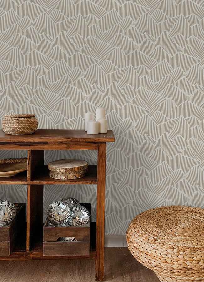 Beige Ridge Valley Peel and Stick Wallpaper - York Wallcoverings - ESS6027 - York Wallcoverings Wallpaper