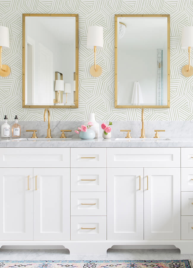helene-sage-geometric-lines-wallpaper-york-wallcoverings-4121-26900 - York Wallcoverings Papel pintado