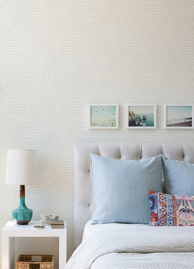 helene-pearl-geometric-lines-wallpaper-york-wallcoverings-4121-26905 - York Wallcoverings Wallpaper