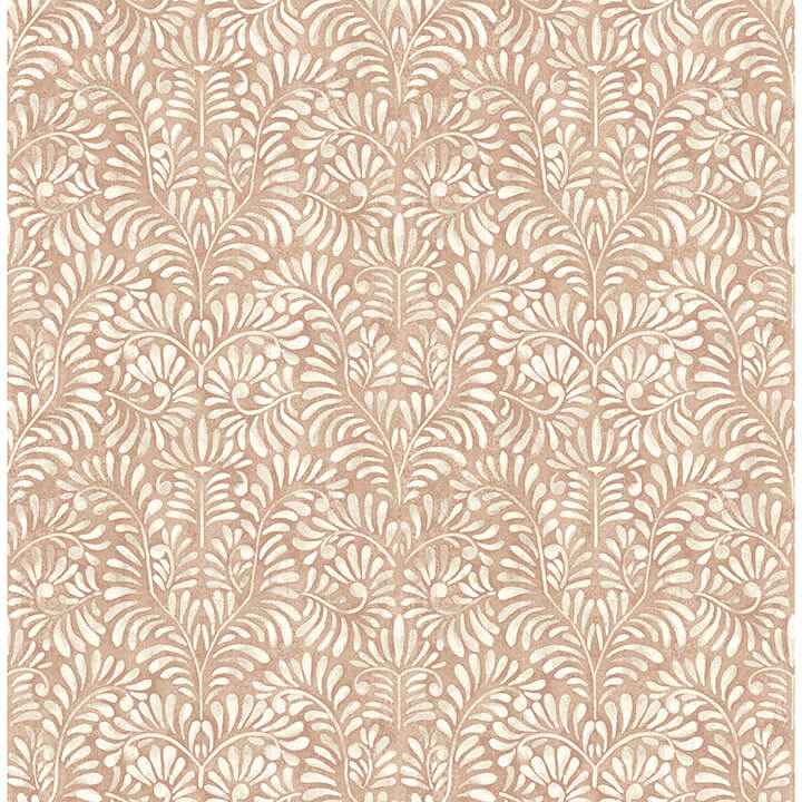 Elma Rust Fiddlehead Wallpaper - York Wallcoverings - 4121-26919