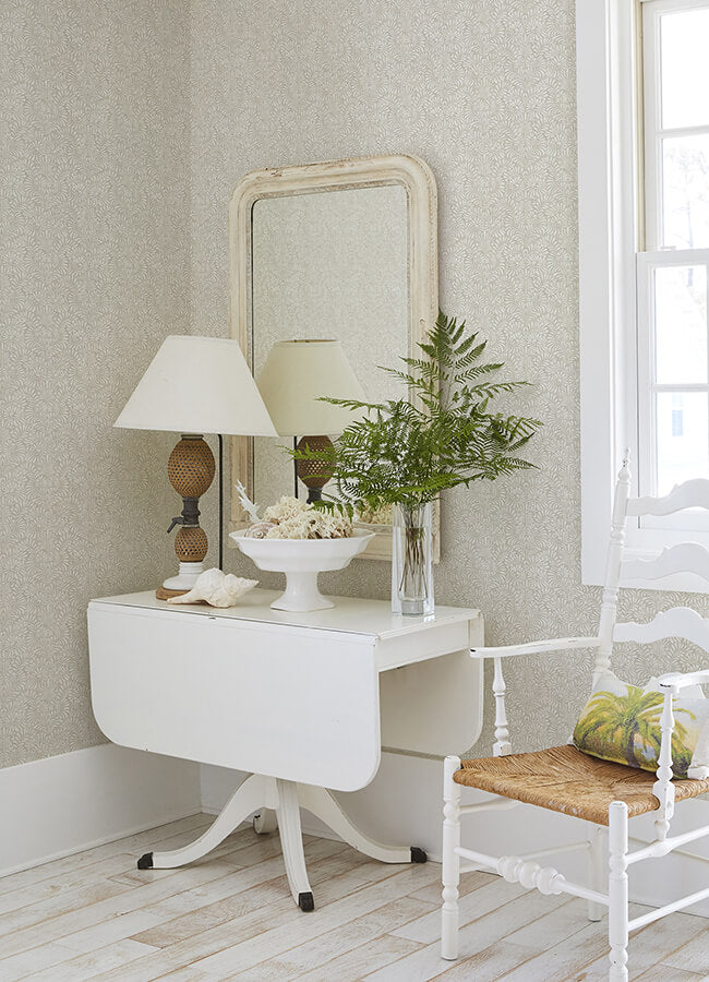 elma-taupe-fiddlehead-wallpaper-york-wallcoverings-4121-26920 - York Wallcoverings Papel pintado