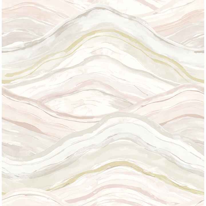 Dorea Pastel Striated Waves Wallpaper - York Wallcoverings - 4121-26923