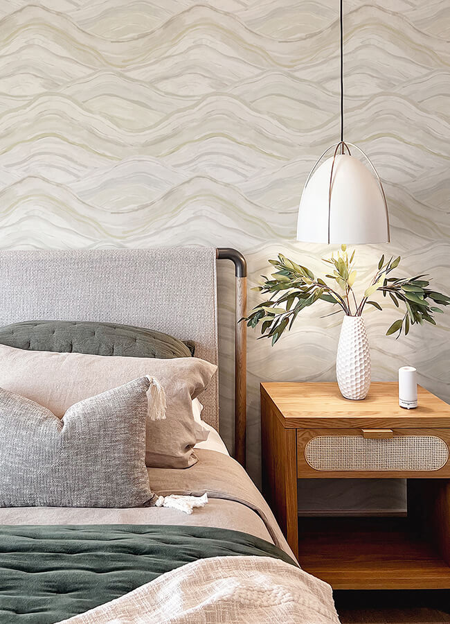 dorea-champagne-striated-waves-wallpaper-york-wallcoverings-4121-26926 - York Wallcoverings Wallpaper