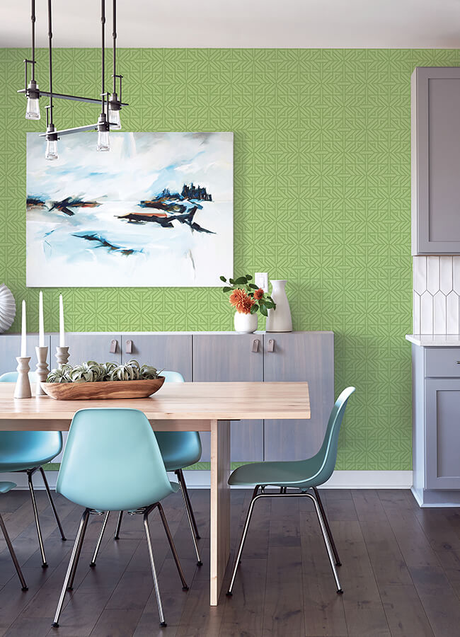 hesper-green-geometric-wallpaper-york-wallcoverings-4121-26927 - York Wallcoverings Papel pintado