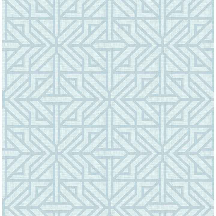 Hesper Sky Blue Geometric Wallpaper - York Wallcoverings - 4121-26932