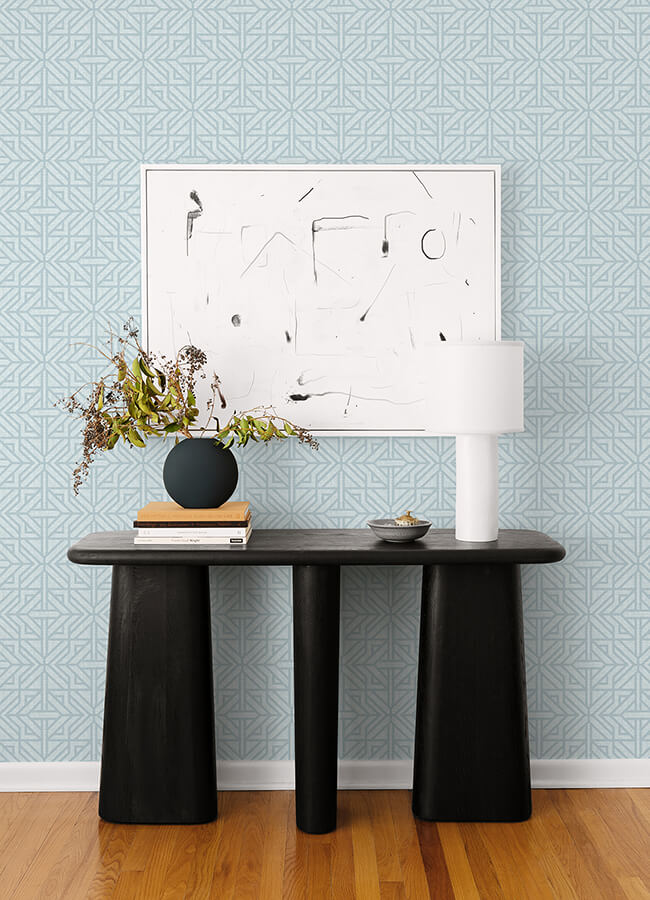 hesper-sky-blue-geometric-wallpaper-york-wallcoverings-4121-26932 - York Wallcoverings Wallpaper