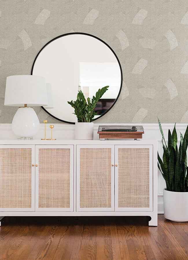 Tania Light Brown Woven Abstract Wallpaper - York Wallcoverings - 4121-26933 - York Wallcoverings Wallpaper