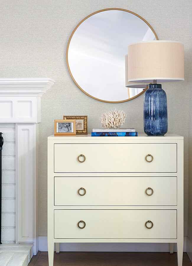 Minerva Cream Texture Geometric Wallpaper - York Wallcoverings - 4121-26942 - York Wallcoverings Wallpaper