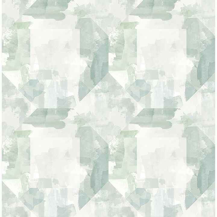 Perrin Sea Green Gem Geometric Wallpaper - York Wallcoverings - 4121-26947 - York Wallcoverings Wallpaper