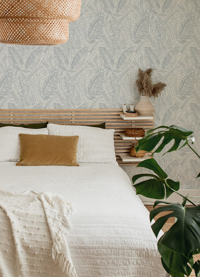 fildia-light-blue-botanical-wallpaper-york-wallcoverings-4121-26951 - York Wallcoverings Wallpaper