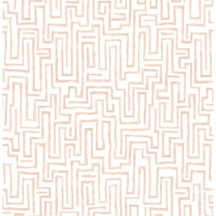 Ramble Blush Geometric Wallpaper - York Wallcoverings - 4121-26954 - York Wallcoverings Wallpaper