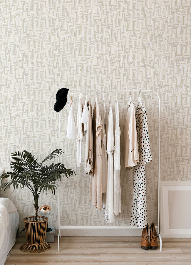ramble-taupe-geometric-wallpaper-york-wallcoverings-4121-26955 - York Wallcoverings Papel pintado