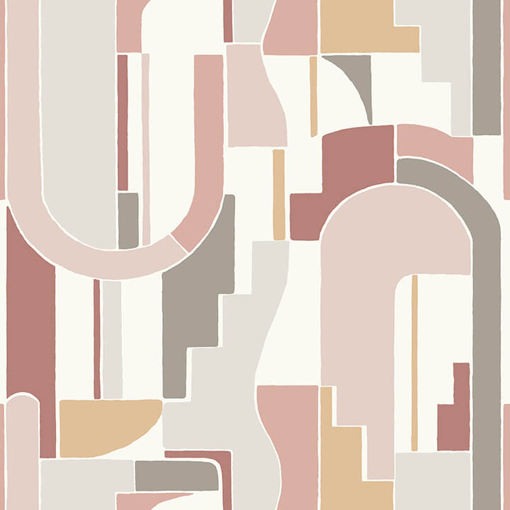 odele-blush-geometric-archways-wallpaper-york-wallcoverings-4121-72201 - York Wallcoverings Wallpaper