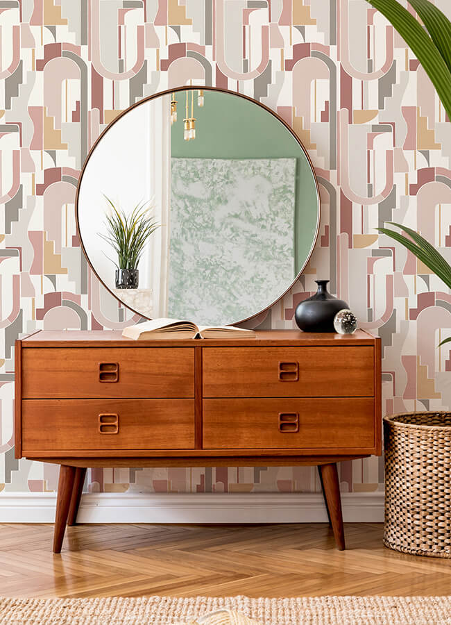 odele-blush-geometric-archways-wallpaper-york-wallcoverings-4121-72201 - York Wallcoverings Wallpaper