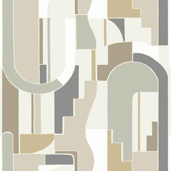 Odele Honey Geometric Archways Wallpaper - York Wallcoverings - 4121-72203