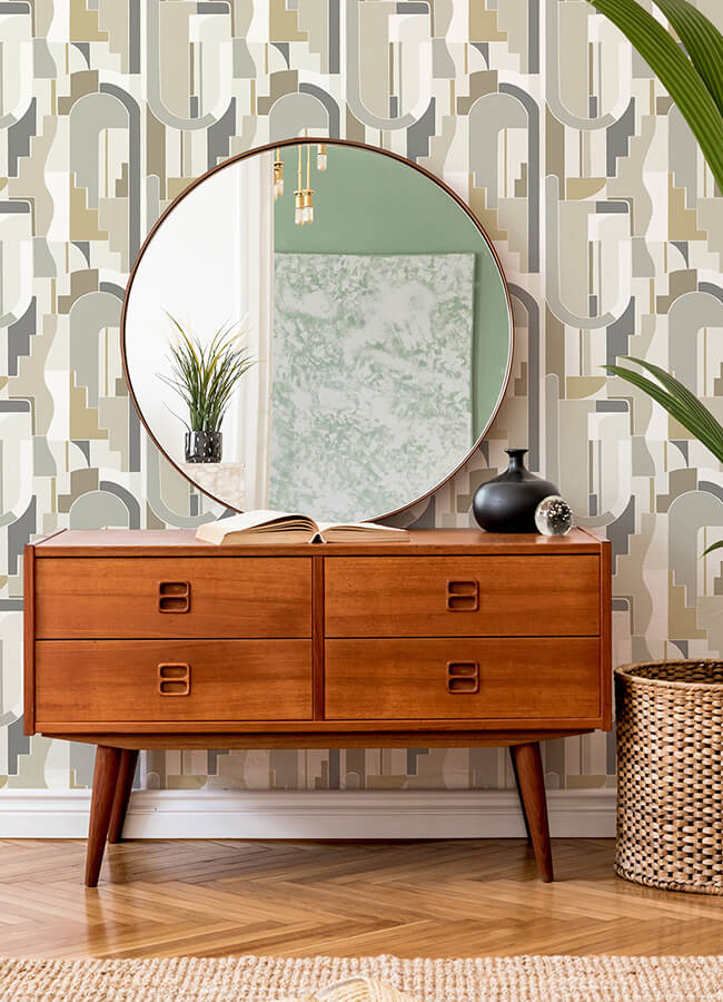 odele-honey-geometric-archways-wallpaper-york-wallcoverings-4121-72203 - York Wallcoverings Wallpaper