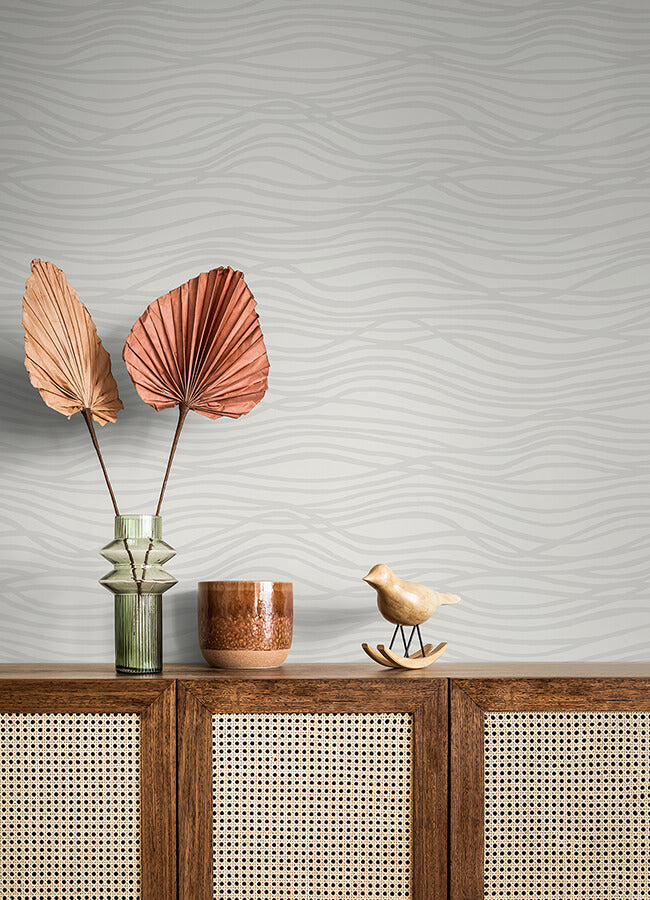 galyn-dove-pearlescent-wave-wallpaper-york-wallcoverings-4121-72205 - York Wallcoverings Wallpaper