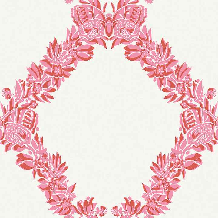 Valentino Wreath Peel & Stick Wallpaper - York Wallcoverings - SCS6050